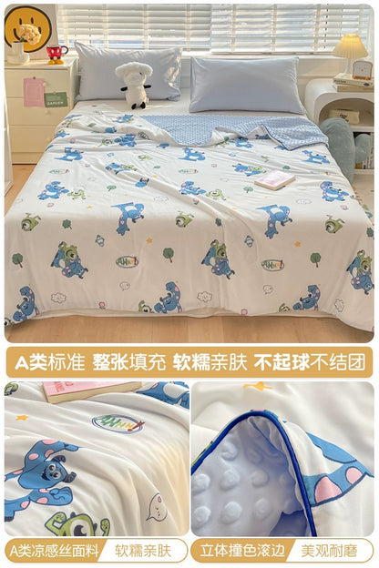 Class A soybean fiber knitted cotton summer cool quilt machine washable summer children's thin quilt spring and autumn summer air conditioning quilt
