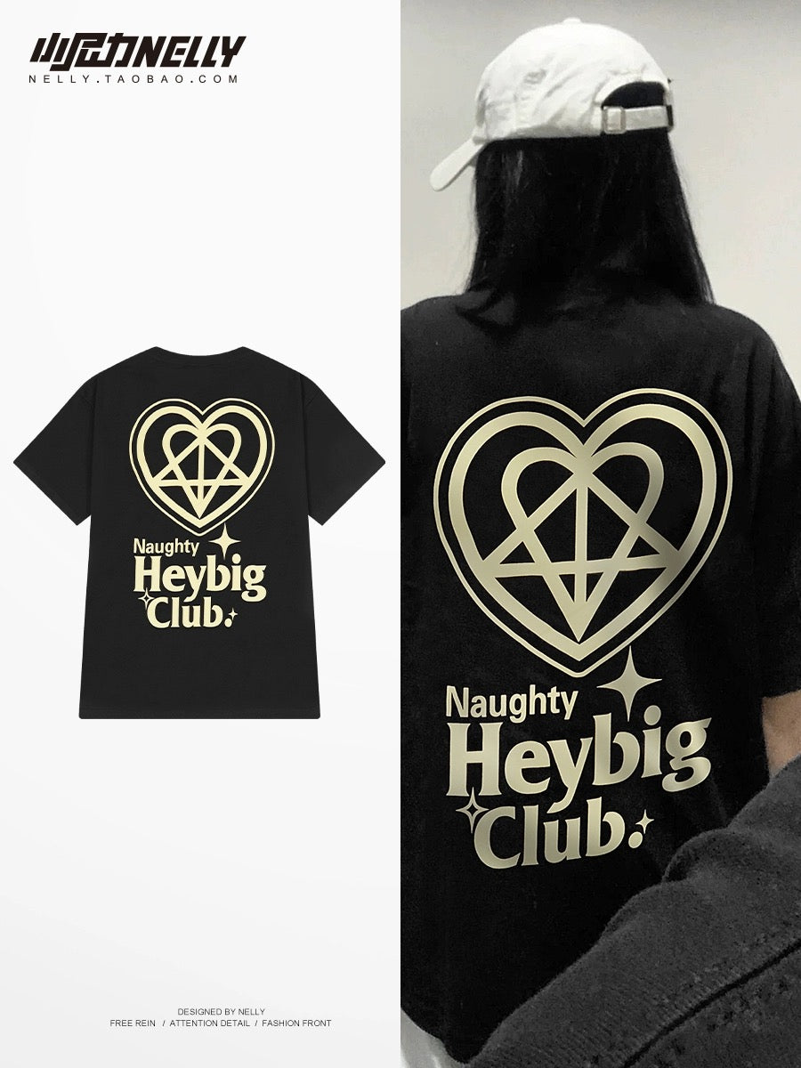 Fashion brand letter love short-sleeved T-shirt for men and women summer high street new half-sleeved top design couple T-shirt