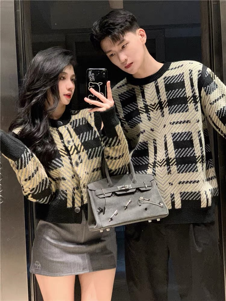 Couple wear autumn and winter 2023 new ins super hot sweater for men and women Korean version loose French sweater jacket trendy brand