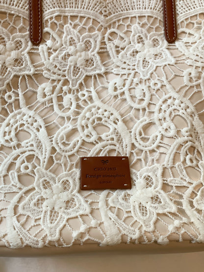 Nanfeng Chio2nd Lace Lady Tote Bag Women 2024 New Summer French Large Capacity Shoulder Bag