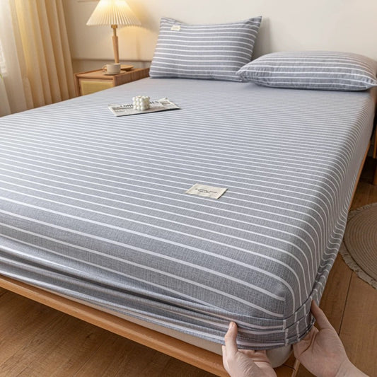 Cotton bed sheet single piece pure cotton bed cover dust cover summer children single mattress anti-slip protective cover three-piece set