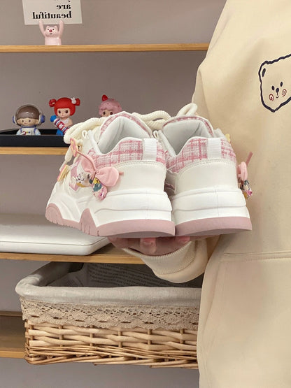 Sweet dad shoes white shoes for women 2023 autumn new design all-match sneakers trendy wear women's shoes 2024