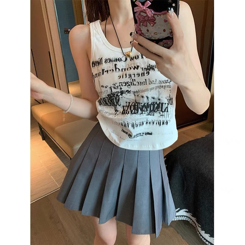 American retro sweet and spicy two-piece long-sleeved T-shirt for women in autumn design niche design bottoming shirt trendy tops (B6915)