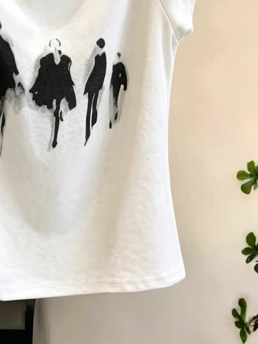 Shenzhen Nanyou Brand Women's Clothing ~ New Loose-fitting, Slimming Short-sleeved T-shirt with Graphic Print Design