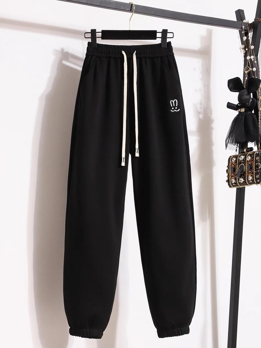 Gray sweatpants for women in autumn and winter 2023 new loose large size and trendy brand leggings for small people, harem pants and sweatpants