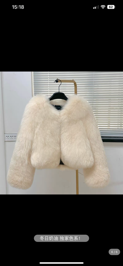Imported whole leather fox fur coat women's short style 2023 autumn and winter new style young style small fur coat