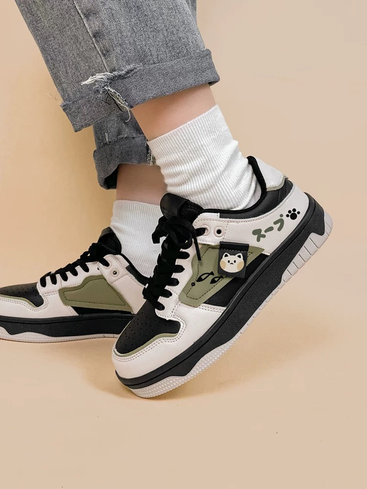 Amy and Mai Mai low-top sneakers for women Japanese cute student retro mandarin duck color matching flat sports and casual shoes