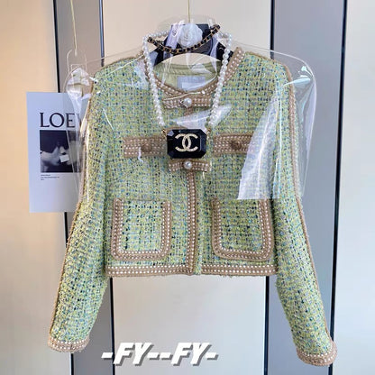 Xiaoxiangfeng Suit Women's 2023 New Spring and Autumn Suit Royal Sister Fashion Light Luxury Celebrity High-Quality Woolen Two-piece Set