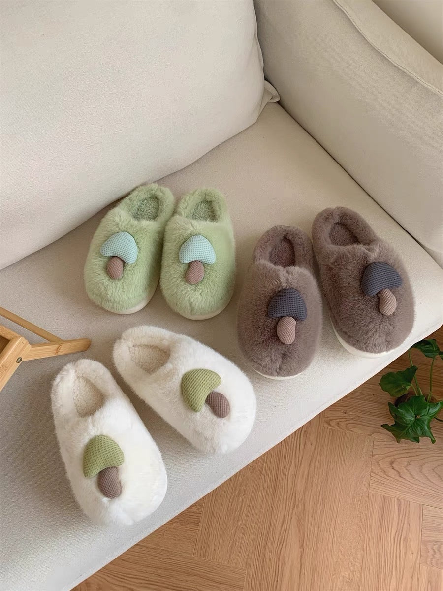 Fairy-mushroom slippers for men Custom warm home shoes Husband house  slippers - Shop Feltedclouds Slippers - Pinkoi