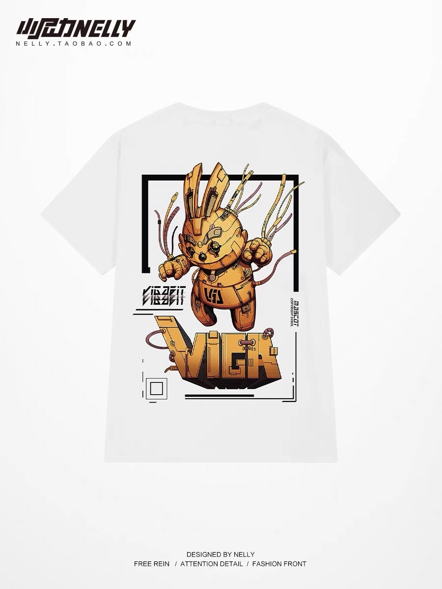 Hong Kong style retro cotton short-sleeved T-shirt men's ins tide brand summer 2023 new men's oversize loose T-shirt