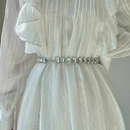 Waist chain female 2022 new rhinestone decoration high-end chain with skirt suit all-match casual jeans belt