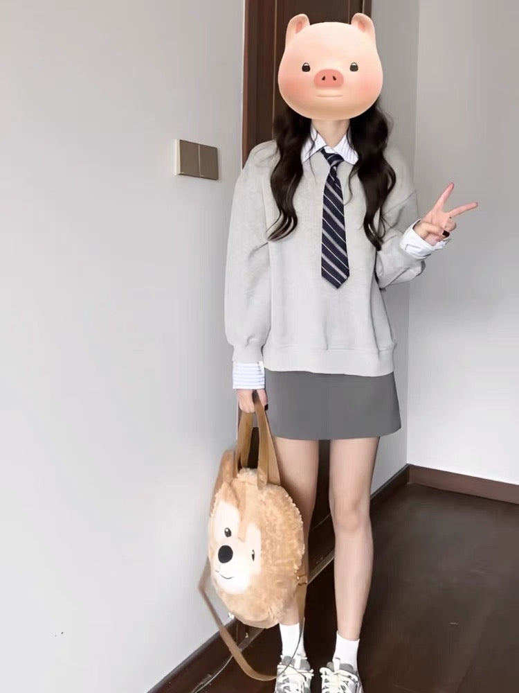 Dairy wear autumn suit college wind sweater top skirt two-piece suit small tall sense of thin