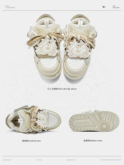 Senguoguo Year of the Dragon Limited Edition/Shoes for Men 2024 New Retro and Old Fashioned National Fashion Sports and Leisure Niche Shoes Trend