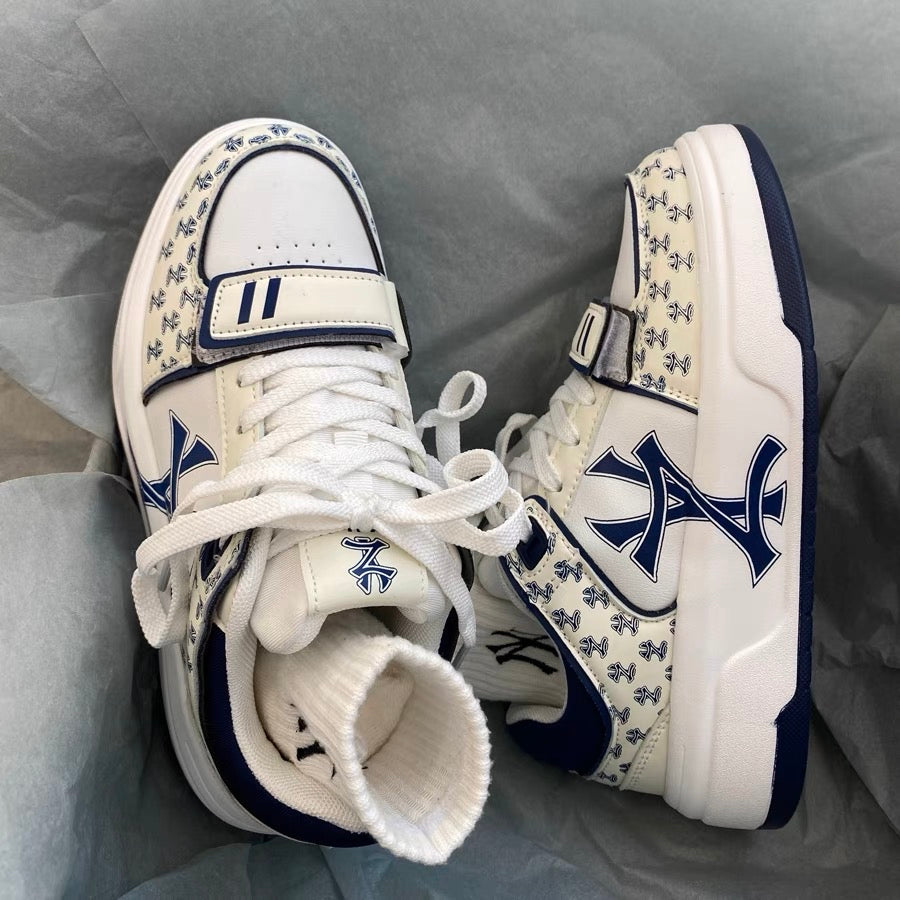 Heightened thick bottom ins style niche letter design bread shoes male ulzzang hit color retro trend sports shoes
