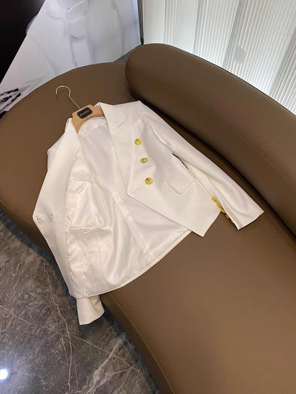 Autumn new suit collar temperament commuting fashion professional casual women's suit skirt suit (B7917)
