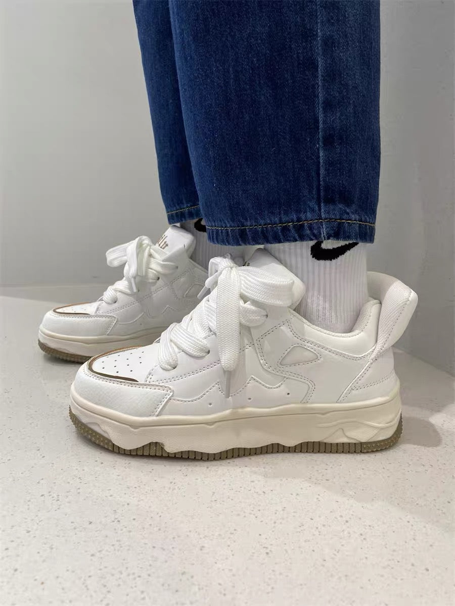 National trend niche design personality black tail puff shoes 2023 new chic student men and women trendy skateboard shoes