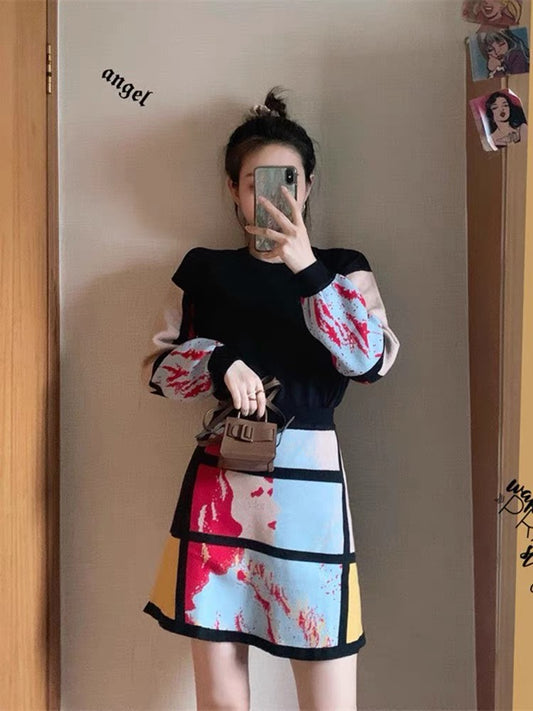 [Fan Welfare] Xiaoxiangfeng Suit Skirt Early Spring 2023 New Women's High-end Fashionable Small Dress Two-piece Set T3491