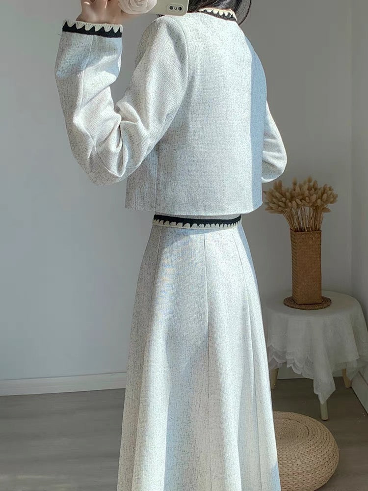 Autumn clothing for women 2023 new style French slim fit with a complete set of dresses and two-piece suit