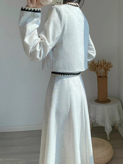 Autumn clothing for women 2023 new style French slim fit with a complete set of dresses and two-piece suit