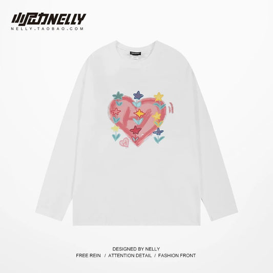 American cartoon cat print round neck short sleeve men and women summer 2025 couple pure cotton t-shirt half sleeve bottoming shirt trend
