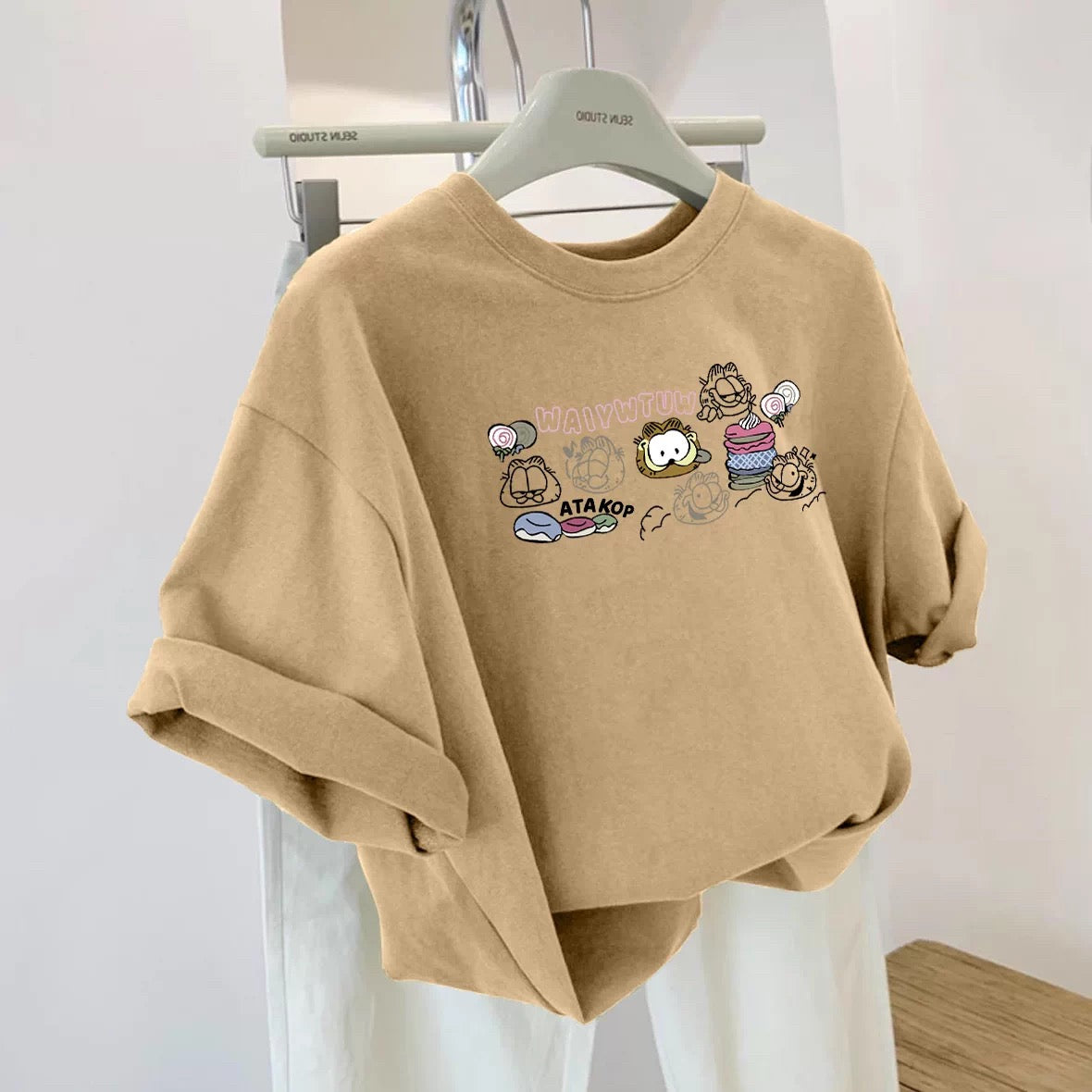 Foreign trade cut label tail order ~ counter withdrawal American trend summer short-sleeved T-shirt men and women pure cotton loose versatile (Copy)