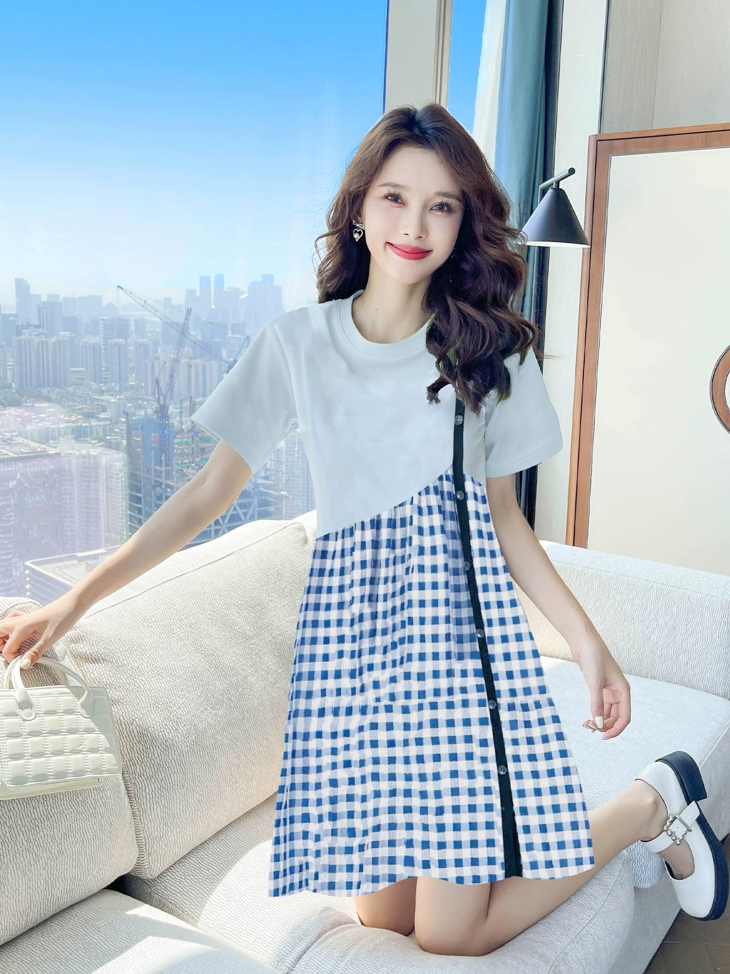 Summer hot-selling dresses Summer petite women's clothing Summer niche design temperament skirts for women Summer 2024 new styles