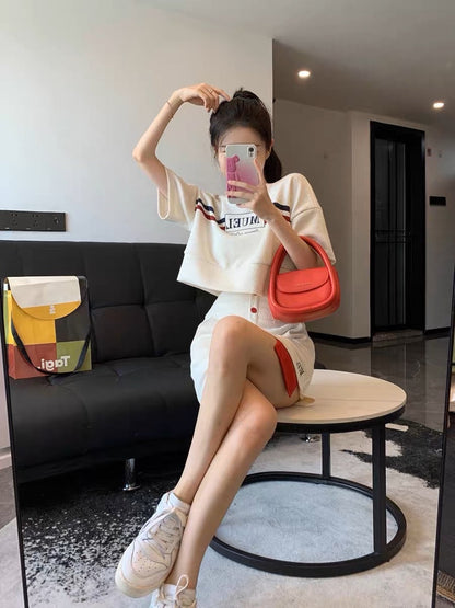MUEL original casual sports suit women's spring 2023 new design sense niche fashion skirt two-piece set (S037)
