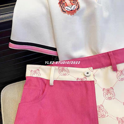 YLSZ customized ~ golf club ~ young and energetic young lady!  Casual fashion age-reducing summer suit skirt (S435)