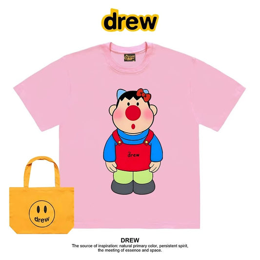 drew American trendy brand Crayon Shin-chan short-sleeved T-shirt men and women ins loose summer heavy cotton casual couple outfit