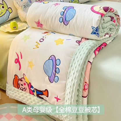 Soybean fiber cotton bean quilt thick winter quilt core single children's pure cotton summer cool quilt spring and autumn air conditioning quilt