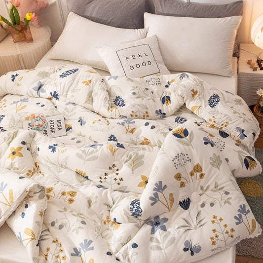 Class A soybean fiber knitted cotton summer cool quilt machine washable summer children's thin quilt spring and autumn summer air conditioning quilt