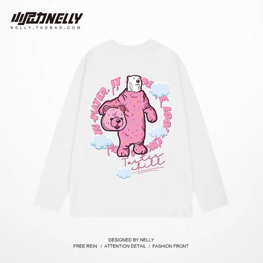 American cartoon cat print round neck short sleeve men and women summer 2025 couple pure cotton t-shirt half sleeve bottoming shirt trend