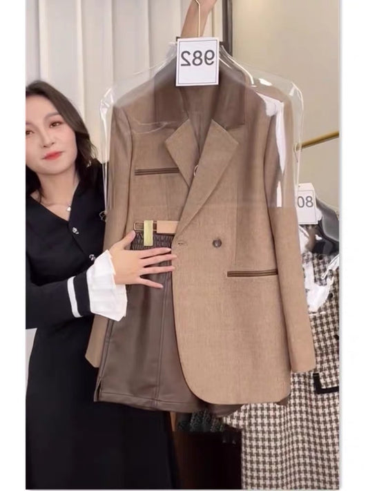 2023 new autumn clothing women's small dress age-reducing young lady style goddess style professional two-piece suit
