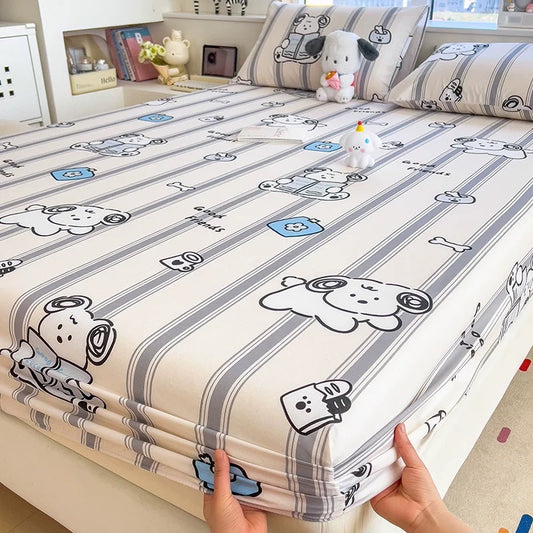 A-grade mother and baby grade pure cotton fitted sheet, single piece, pure cotton mattress protector, bed cover, dust cover, bed cover, 1.5 three-piece set