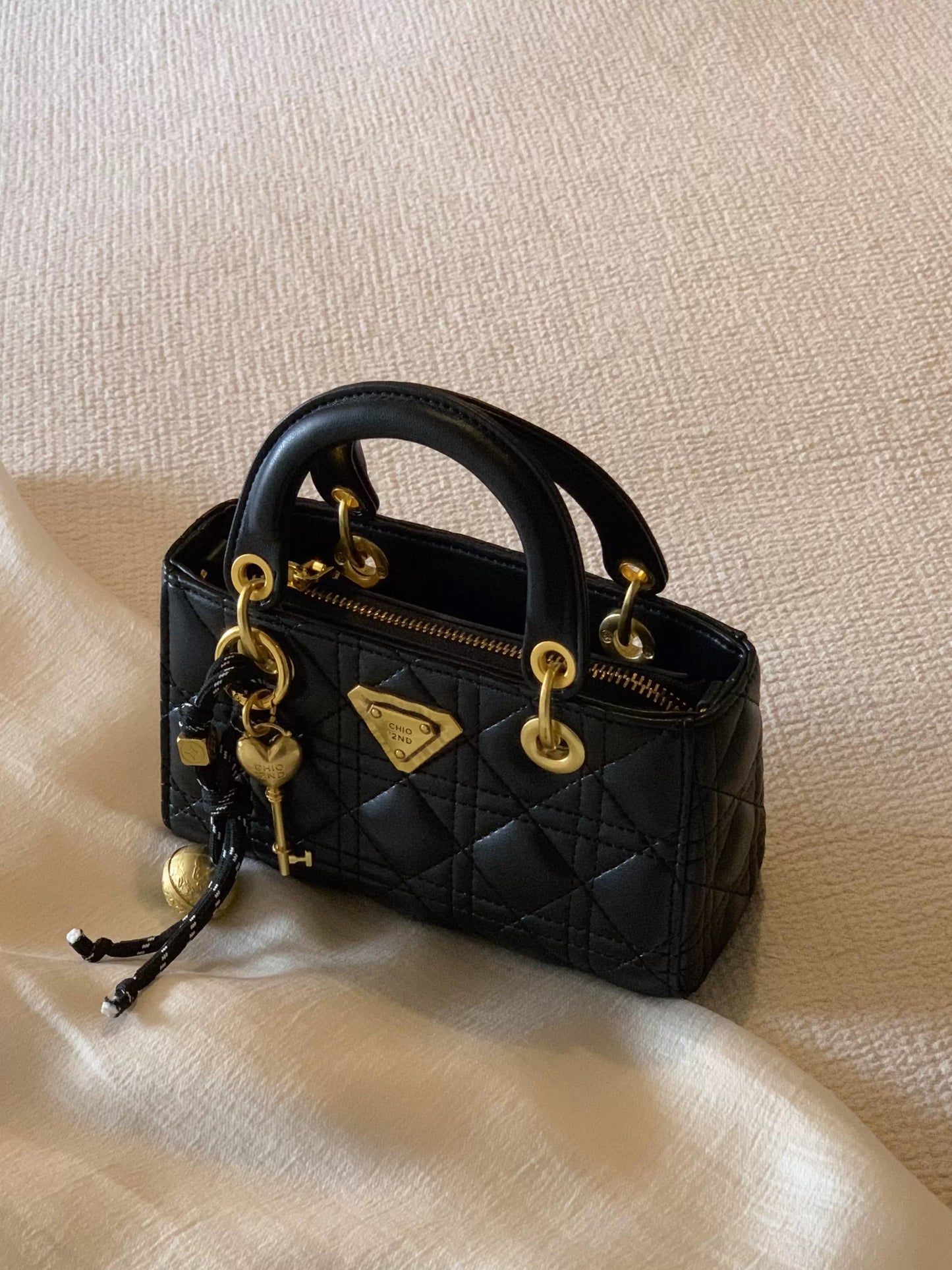 Nanfeng Chio2nd Gran Flower Box Tote Bag Light Luxury Niche High-end Handbag Women's Shoulder Crossbody Bag