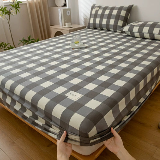 Cotton bed sheet single piece pure cotton bed cover dust cover summer children single mattress anti-slip protective cover three-piece set