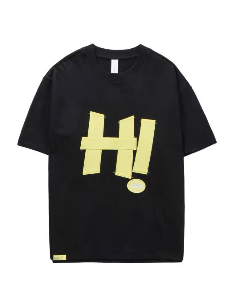 Xu Tailang letter short-sleeved t-shirt men's summer hot style tide brand trend men's heavy cotton white men's top