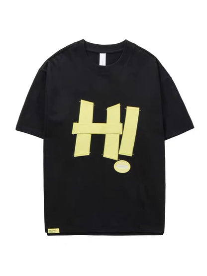 Xu Tailang letter short-sleeved t-shirt men's summer hot style tide brand trend men's heavy cotton white men's top