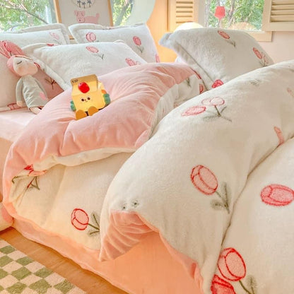 Coral fleece blanket lamb fleece quilt thickened winter single student dormitory milk flannel blanket bed