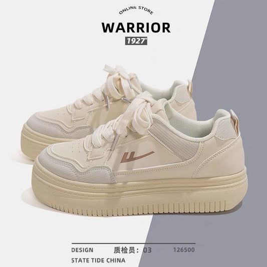 Pull back milk fufu small white shoes women 2023 spring and autumn new thick-soled bread board shoes ins trendy student shoes women