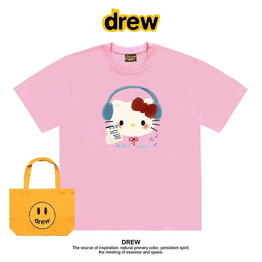 drew American trendy brand Crayon Shin-chan short-sleeved T-shirt men and women ins loose summer heavy cotton casual couple outfit