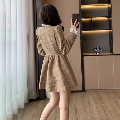Autumn women's 2023 new style high-end light luxury small fragrance dress slimming French niche long-sleeved skirt