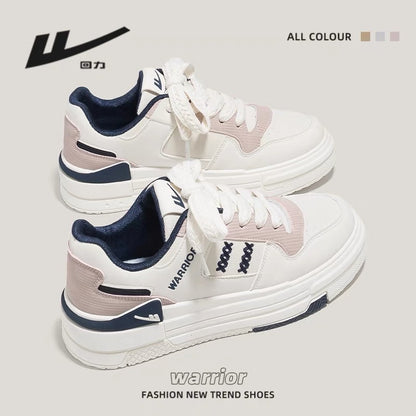 Pull back small white shoes women 2023 autumn new college style casual all-match sneakers thick bottom sports soft bottom shoes women