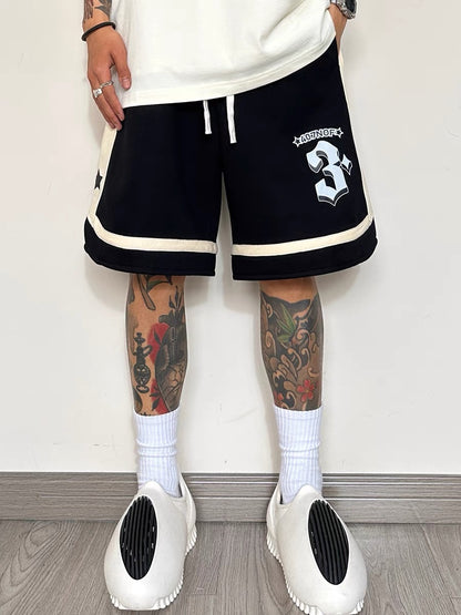 American high street shorts men's summer hip-hop trendy sports pants ins fashion brand versatile loose casual mid-length pants