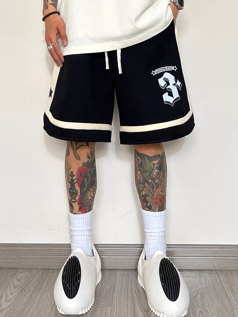 American high street shorts men's summer hip-hop trendy sports pants ins fashion brand versatile loose casual mid-length pants