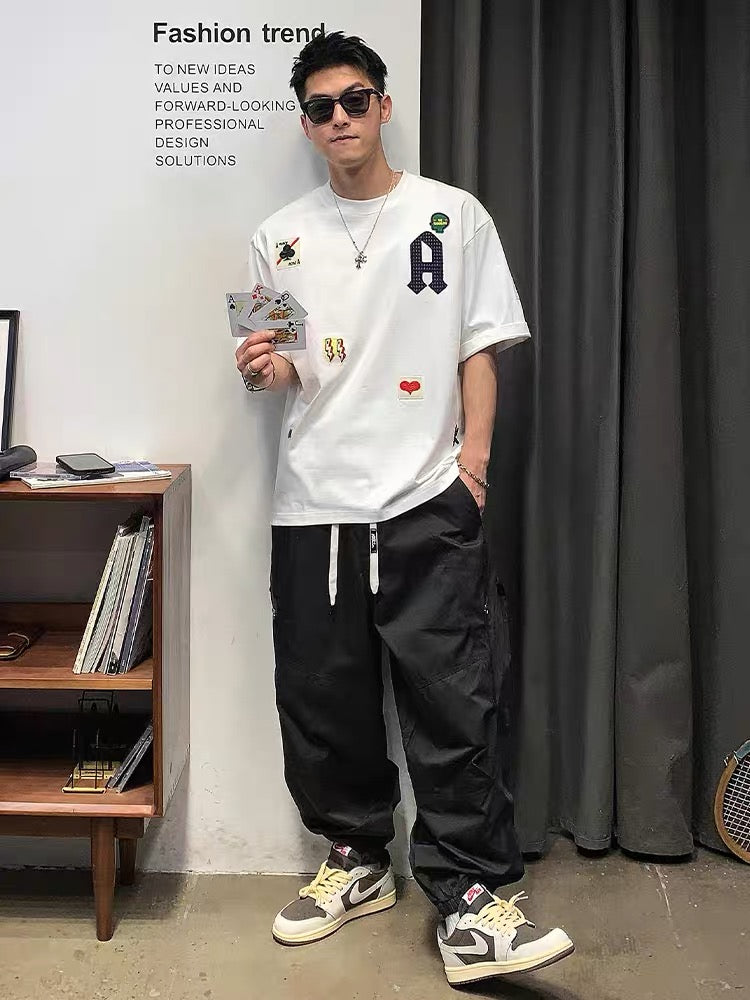 Xu Tailang American fashion brand trend short-sleeved T-shirt men's summer Korean version handsome versatile half-sleeved 2023 new T-shirt
