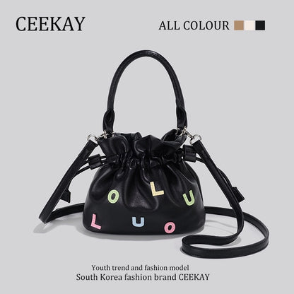 CEEKAY authentic summer high-end light luxury bucket bag niche design bag women's bag 2024 new messenger bag