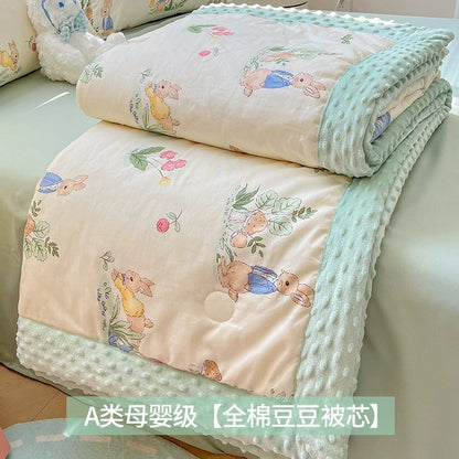 Soybean fiber cotton bean quilt thick winter quilt core single children's pure cotton summer cool quilt spring and autumn air conditioning quilt