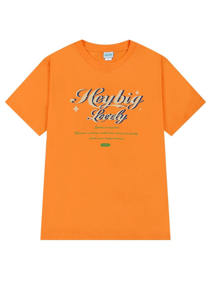 2024 new summer short-sleeved T-shirt for men and women, trendy loose Hong Kong style half-sleeved trendy brand boys pure cotton T-shirt bf
