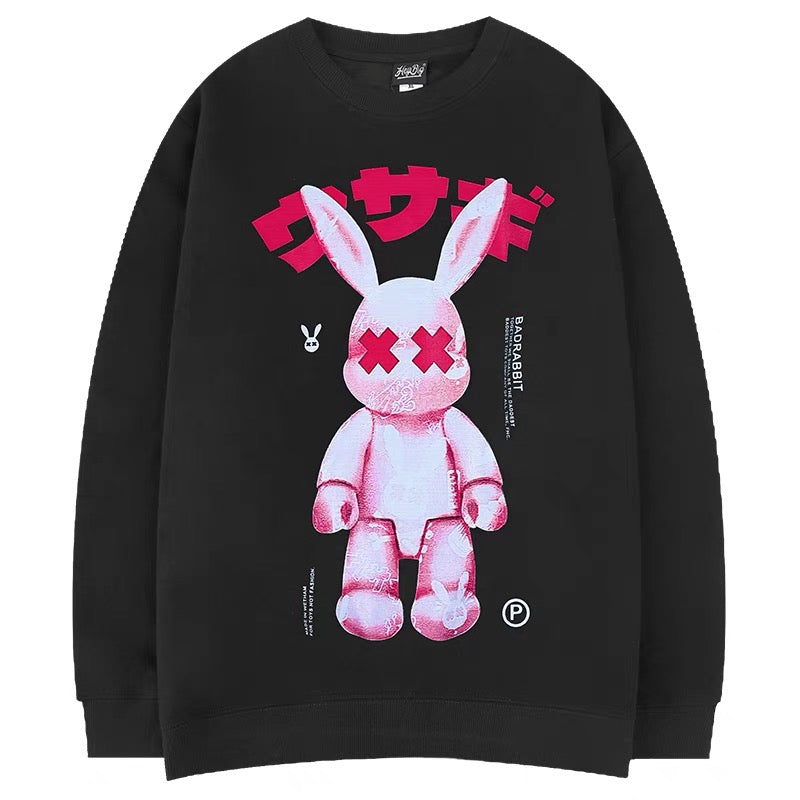 American round neck sweatshirt for men in autumn new cartoon print hiphop trendy brand long-sleeved top autumn sports coat (N0931)